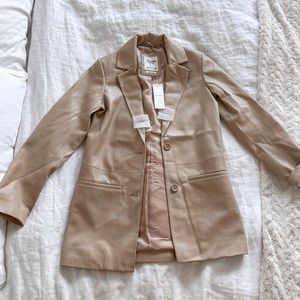 Vegan Leather Blazer